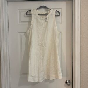 Madewell Linen Button Back Tank Mini Dress